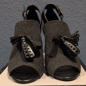 Nine West Peep Toe Heels with Black Tassel